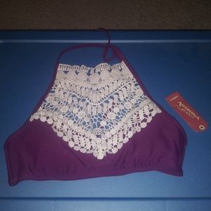 Purple halter bikini top. New with tags.